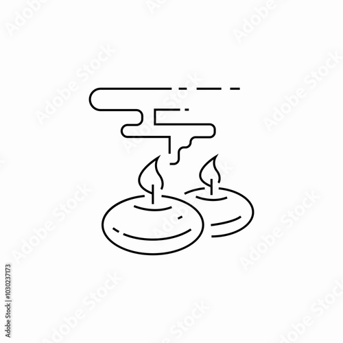 simple candle icon sign vector