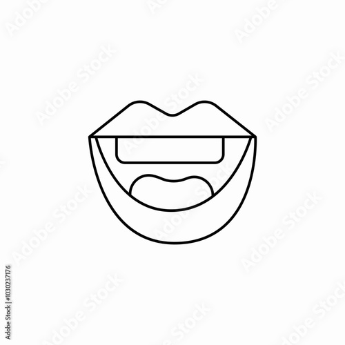 smile mouth icon sign vector