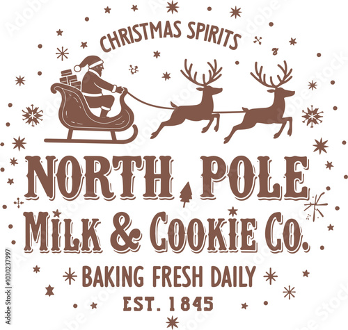 Vintage Christmas Sign SVG Design, Hand drawn lettering phrase isolated on white background, Calligraphy T-shirt design