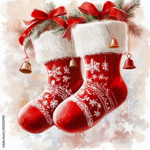 christmas sock with gifts