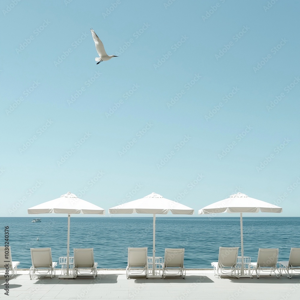 Fototapeta premium view of the sea