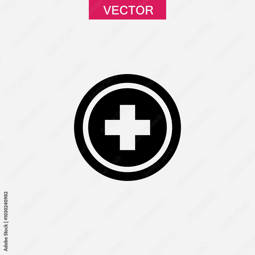 Medical cross emblem icon, vector flat black simple illustration for web and app..eps Medical cross emblem icon, vector flat black simple illustration for web and app..eps