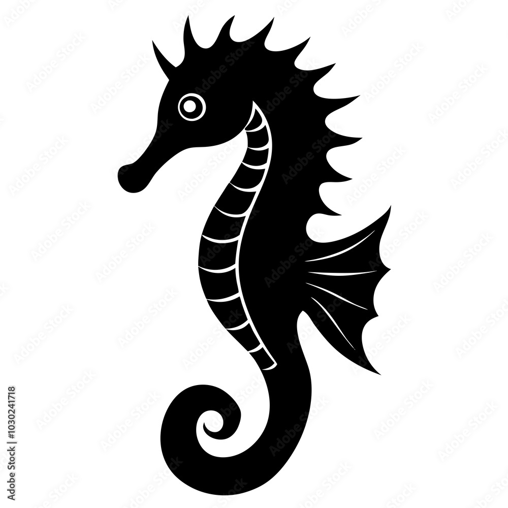 black and white seahorse black and white seahorse