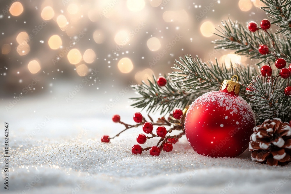 Christmas Season Background created with Generative AI Christmas Season Background created with Generative AI