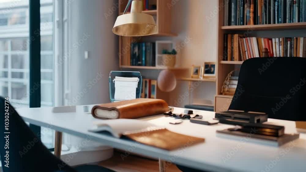 Versatile desk space ready for various uses. Versatile desk space ready for various uses.
