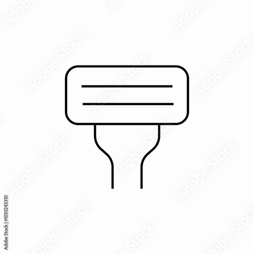 disposable razor icon sign vector