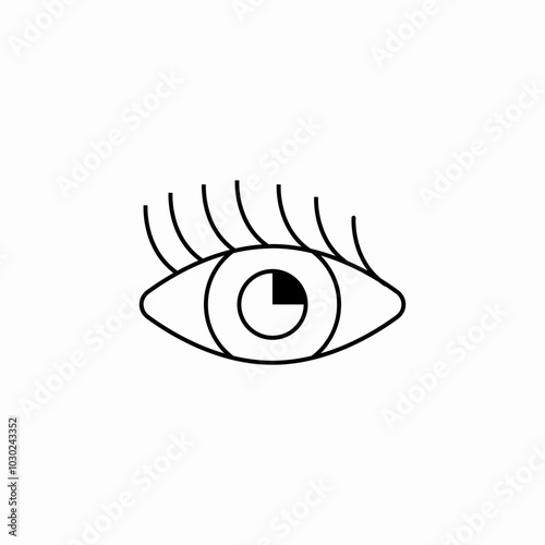 female eye icon sign vector
