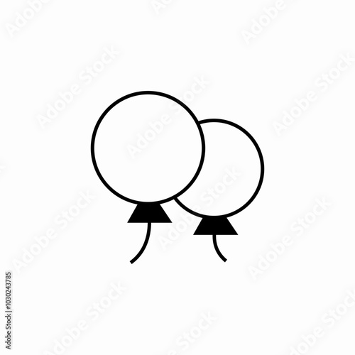 party balloon icon sign vector