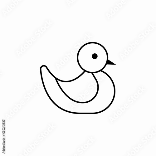 rubber ducky icon sign vector