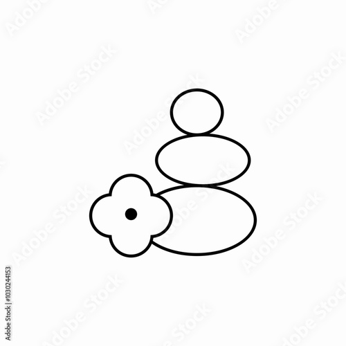 spa stones icon sign vector