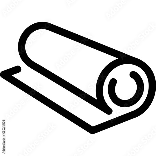 Simple vector icon foil roll