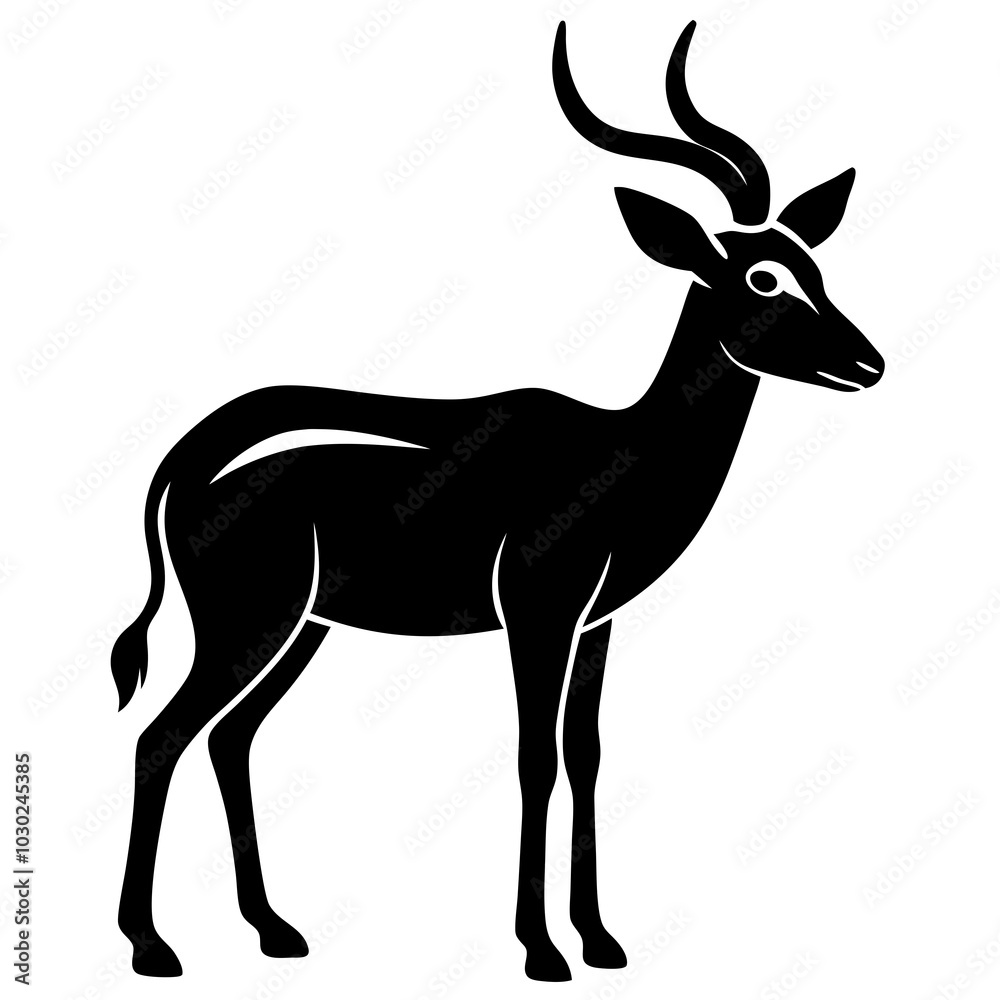 silhouette of a antelope silhouette of a antelope