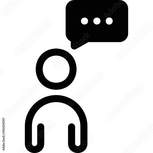 Simple vector icon man, says
