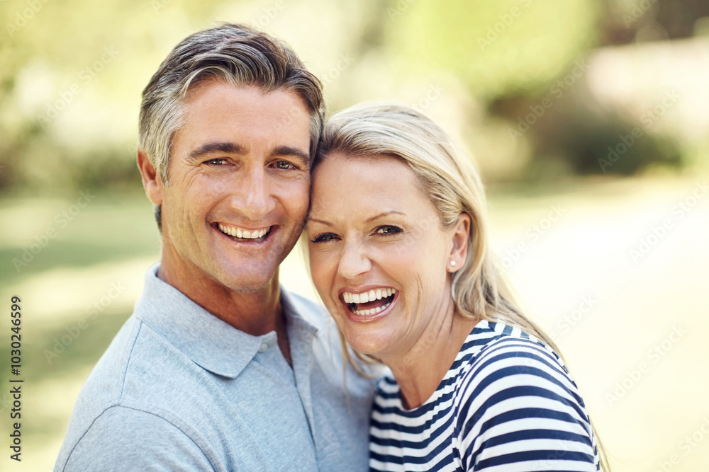Happy, portrait and mature couple in nature at park for bonding, marriage and connection in morning. Outdoor, hug and man and woman from Australia embracing in garden for romance on date with love. Happy, portrait and mature couple in nature at park for bonding, marriage and connection in morning. Outdoor, hug and man and woman from Australia embracing in garden for romance on date with love.