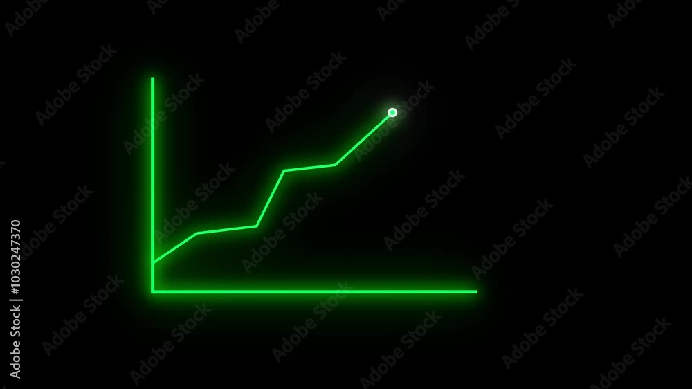 Market Recovery Concept graph line animation. Market Recovery Concept graph line animation.