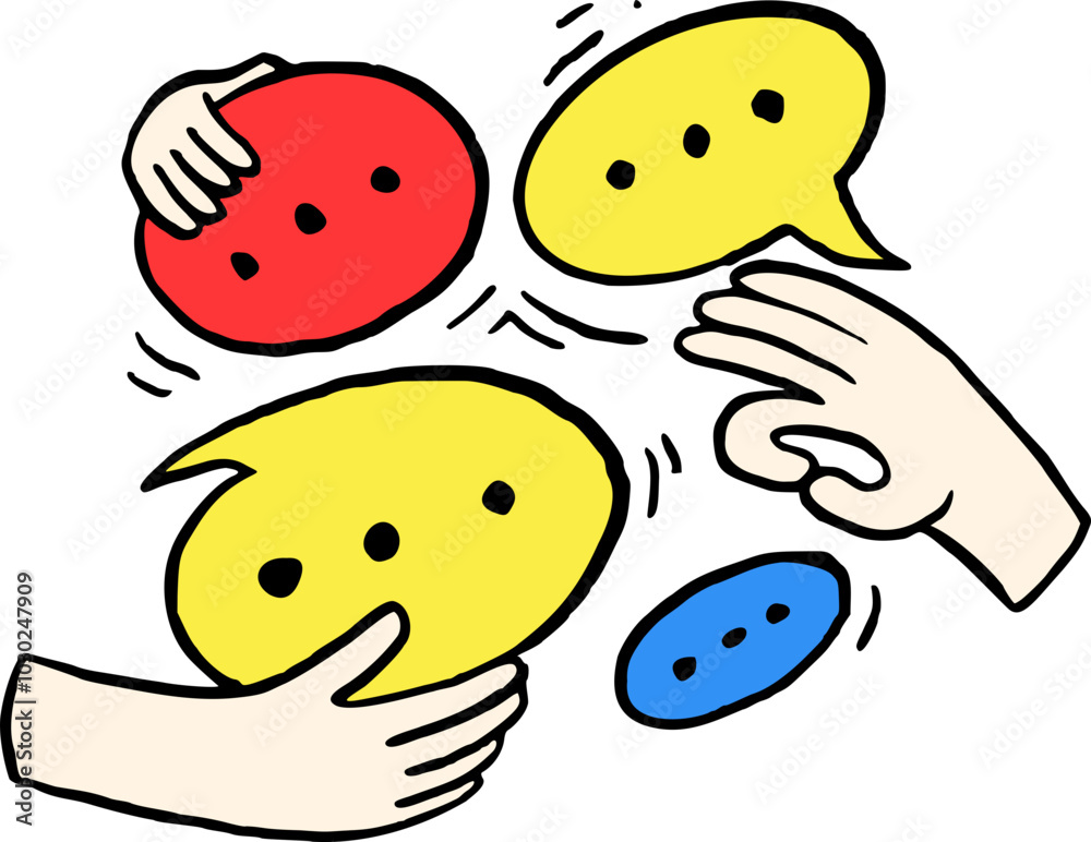 Teamwork Discussion Hand Drawn Icon Teamwork Discussion Hand Drawn Icon
