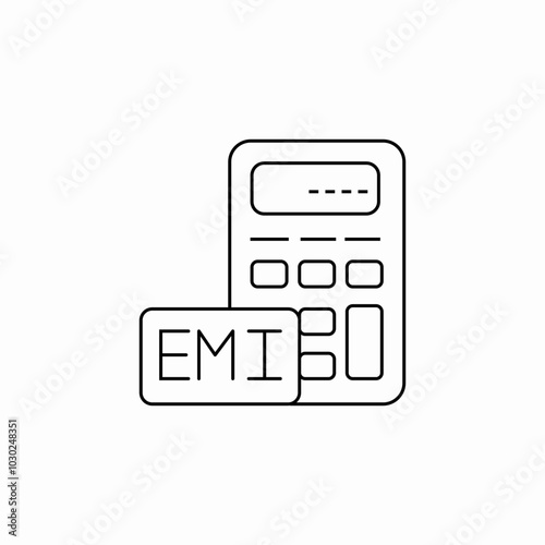 emi calculator icon sign vector