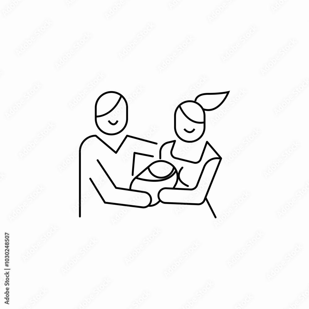 great generation icon sign vector great generation icon sign vector