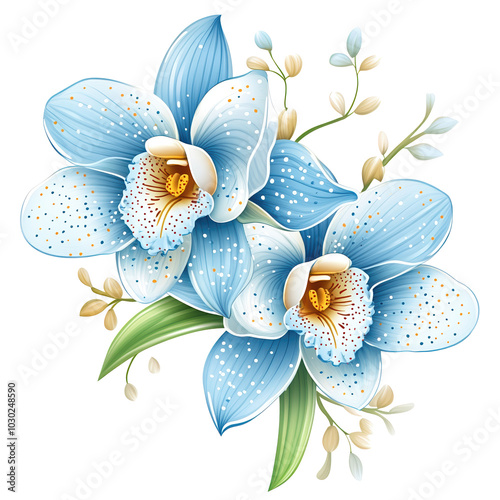 Elegant Blue Orchid Flower Arrangement Design