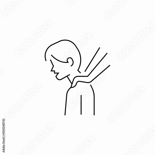 massage for neck pain icon sign vector