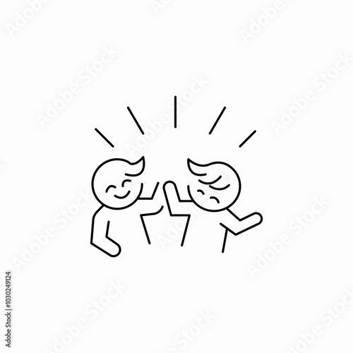 twins concept icon sign vector