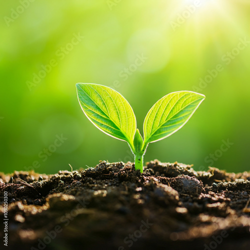 A young green plant thrivin...