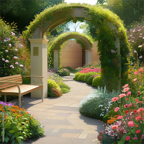 A beautifully landscaped ga...