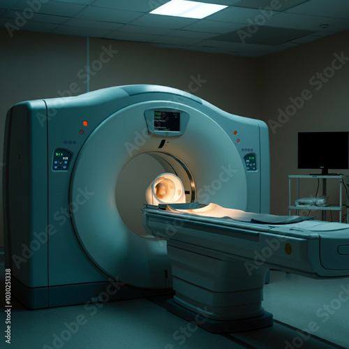A view of a modern CT scan ...