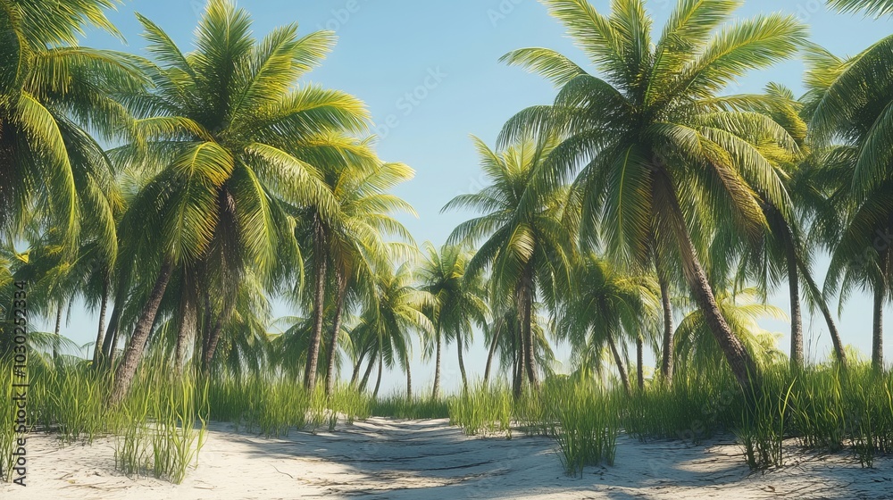 Coconut trees. Coconut trees.