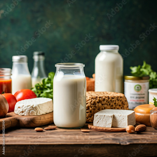 A variety of dairy products...