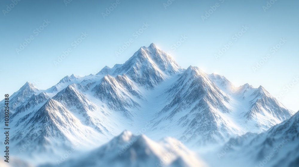 Majestic Peaks, Snow covered mountains Majestic Peaks, Snow covered mountains