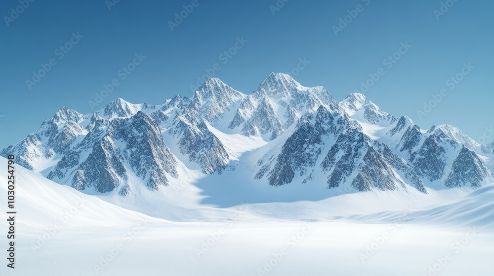 Majestic Peaks, Snow covered mountains Majestic Peaks, Snow covered mountains