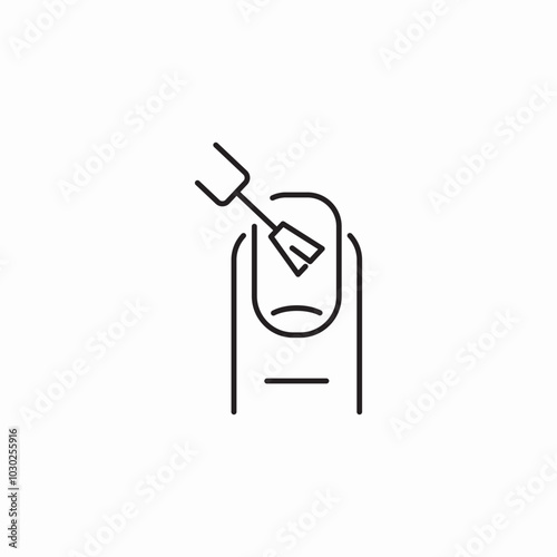 manicure nail polish top coat icon sign vector
