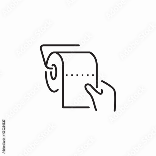 toilet roll paper icon sign vector