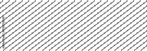 Abstract, curve Lines, wavy  pattern, Square, Illustration, vector, alternating overlapping, symmetrical, orderly arrangement background, black and white, banner, website, template, dark.