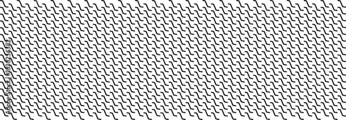 Abstract, curve Lines, wavy pattern, Square, Illustration, vector, alternating overlapping, symmetrical, orderly arrangement background, black and white, banner, website, template, dark.