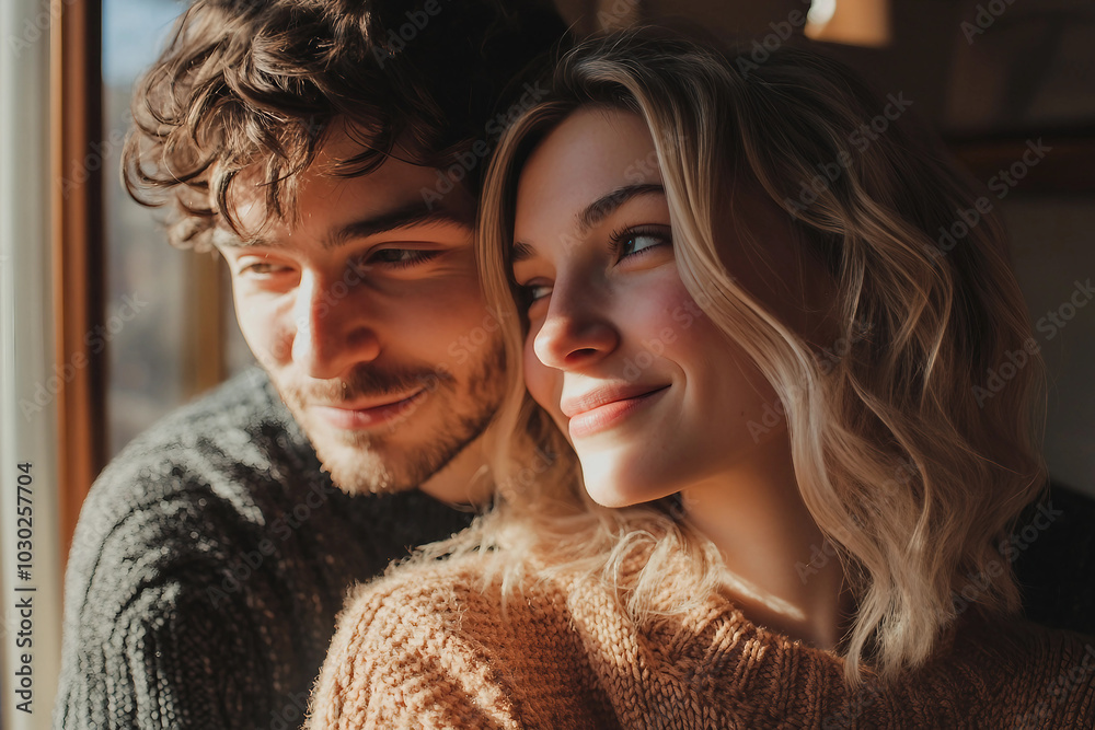 Picture of happy people spending time in cozy living room generative ai concept Picture of happy people spending time in cozy living room generative ai concept