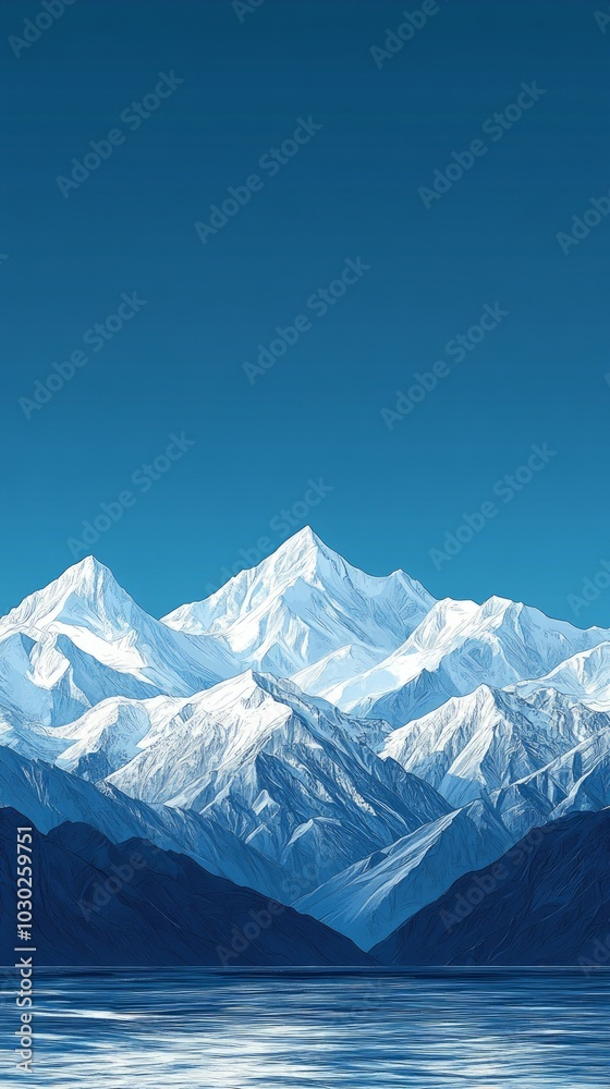 Crystal Horizon, Snow covered mountains Crystal Horizon, Snow covered mountains