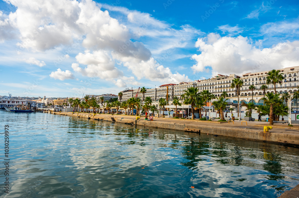 Fototapeta premium Alger vue de la pêcherie du port d'alger