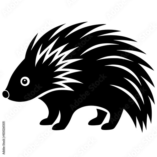 illustration of a porcupine 