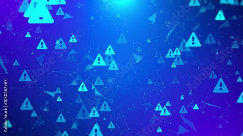 Wallpaper Mural Warning Sign Plexus Technology Background Loop  Torontodigital.ca