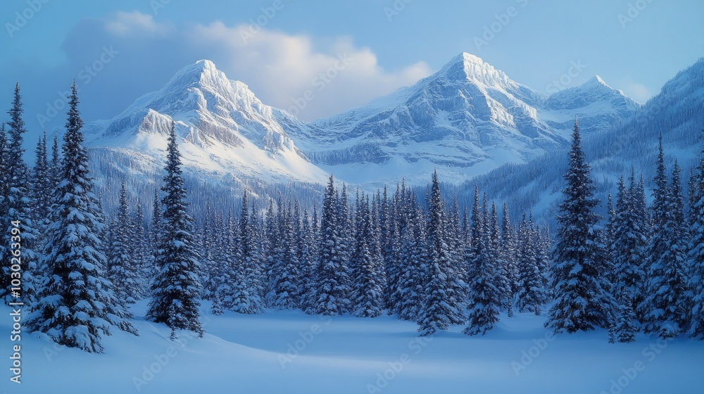 Obraz premium Silent Peaks, Snow covered mountains