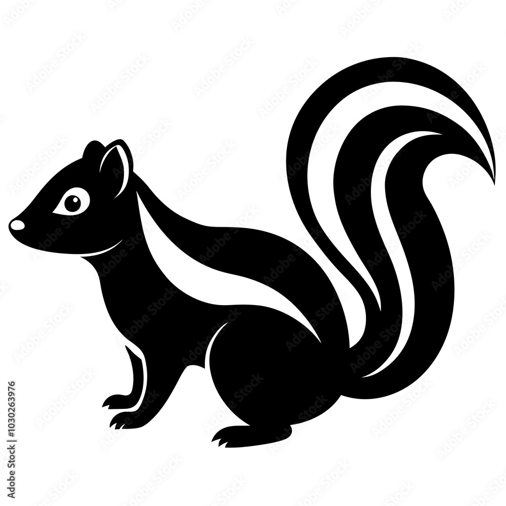 silhouette of a skunk silhouette of a skunk