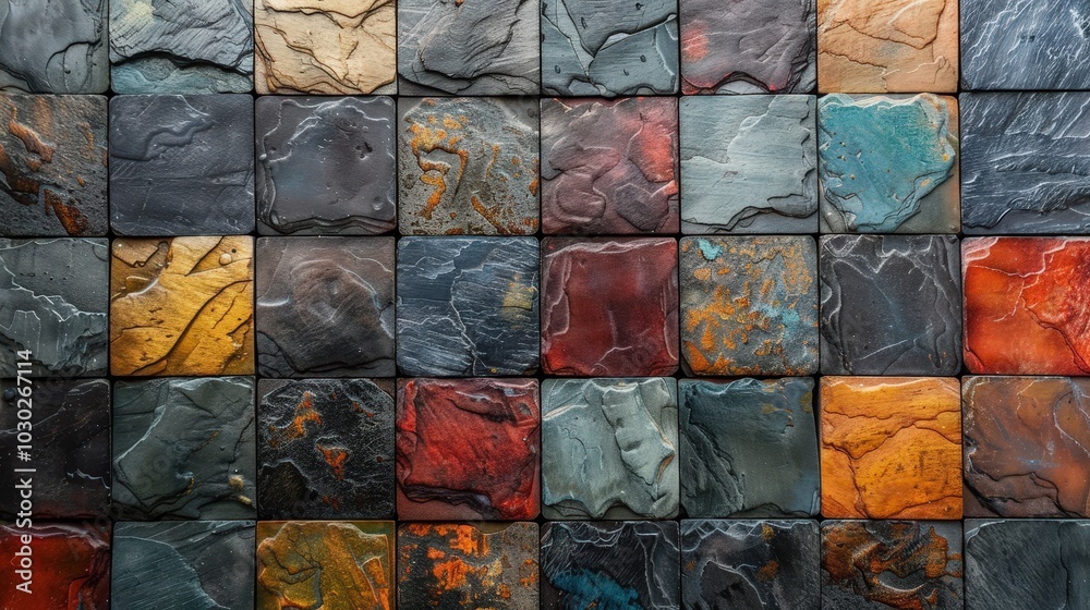 Intricate Mosaic Tile Pattern Showcasing Textured Glory and Earthy Colors in Stunning Detail Intricate Mosaic Tile Pattern Showcasing Textured Glory and Earthy Colors in Stunning Detail