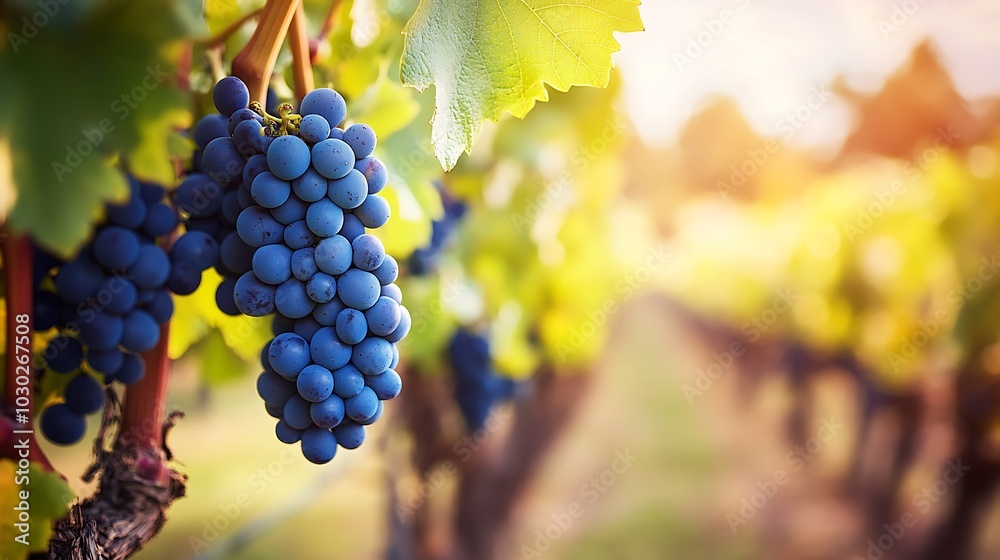 Naklejka premium bunch of grapes, Generative AI