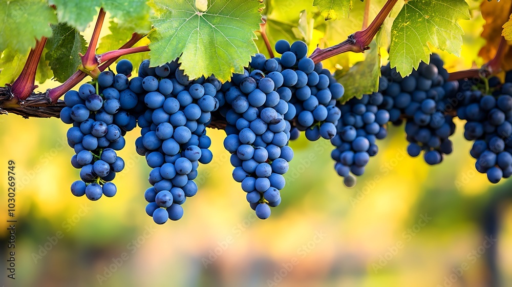 Naklejka premium bunch of grapes, Generative AI
