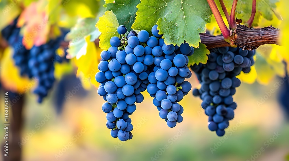 Naklejka premium bunch of grapes, Generative AI