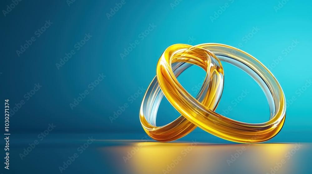 Interlocking flowing rings representing the cyclical nature of investments and returns