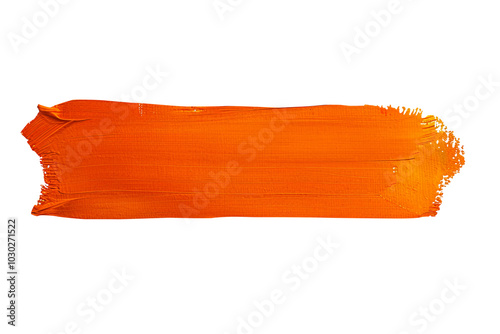 orange brush isolated on transparent background, watercolor photo