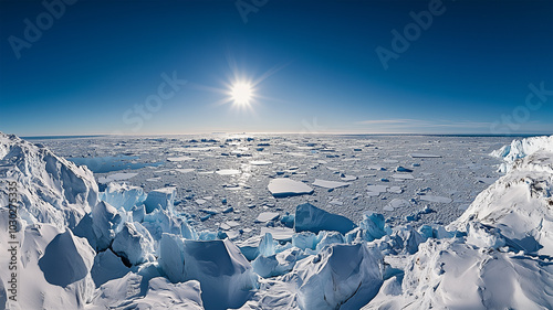 能取岬から望む一面の流氷 photo